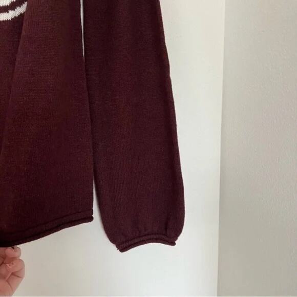 Anthropologie Field Flower Red and White Sweater - Picture 5 of 10